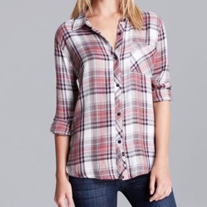 Rails Button Down shirt in Rose/Cream